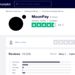 MoonPay on Trustpilot