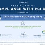 PayTiko PCI compliance certificate